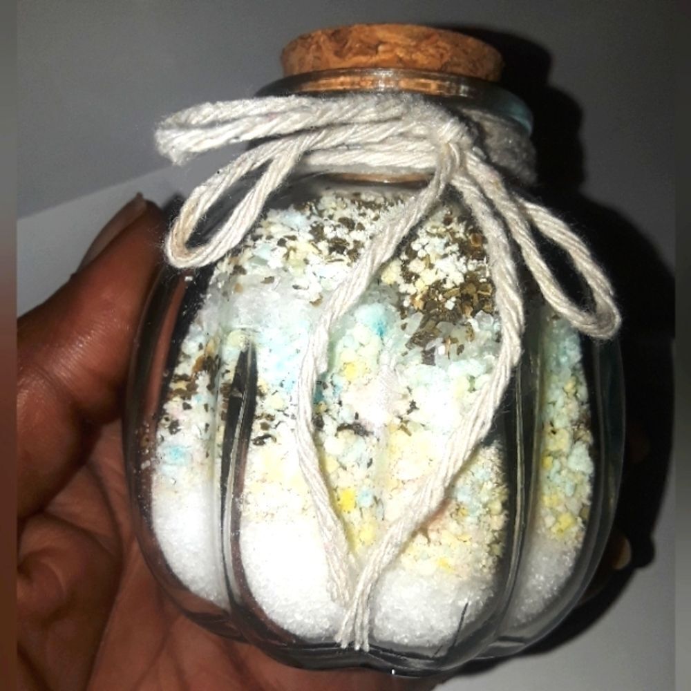 𝅺hand CRAFT organic Healing bath Treasures SEA SALT AND PEPPERMINT